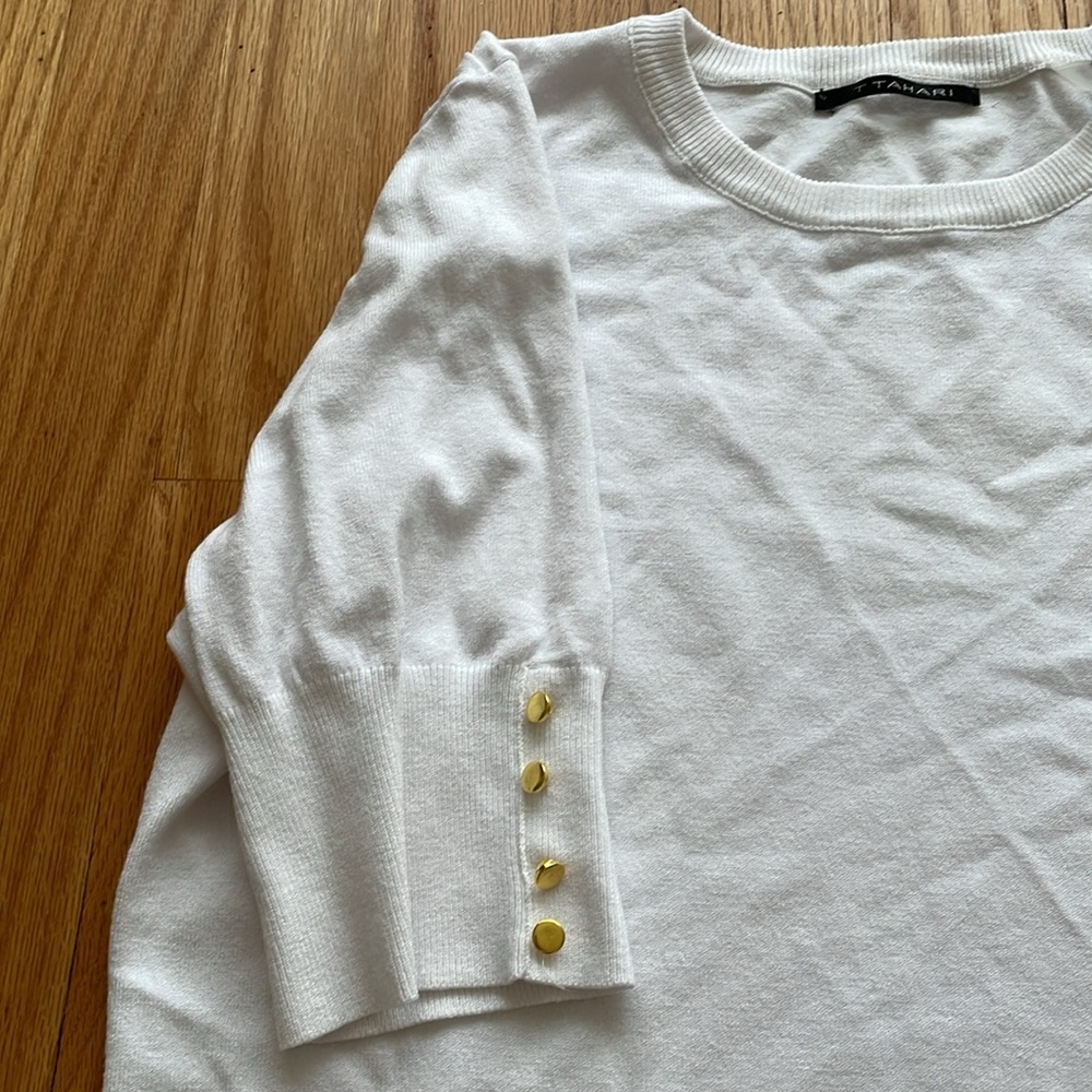 T Tahari Womens Short Sleeve Sweater Top (Brand New) - Picture 5 of 9